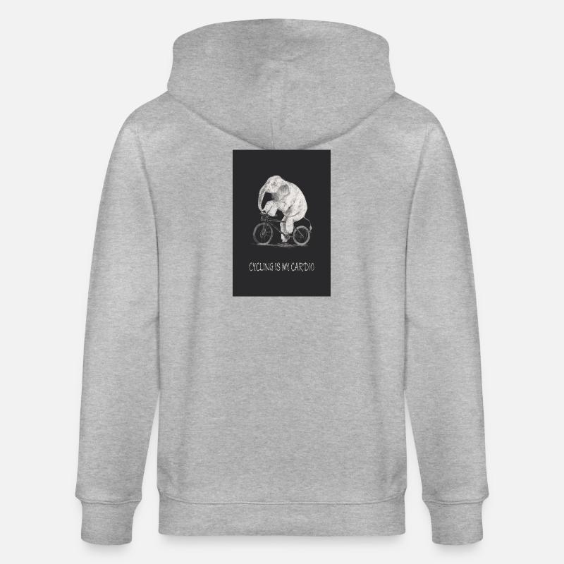 Le vélo, c’est mon cardio - Veste à capuche bio CULTIVATOR Stanley/Stella Unisexe - gris chiné