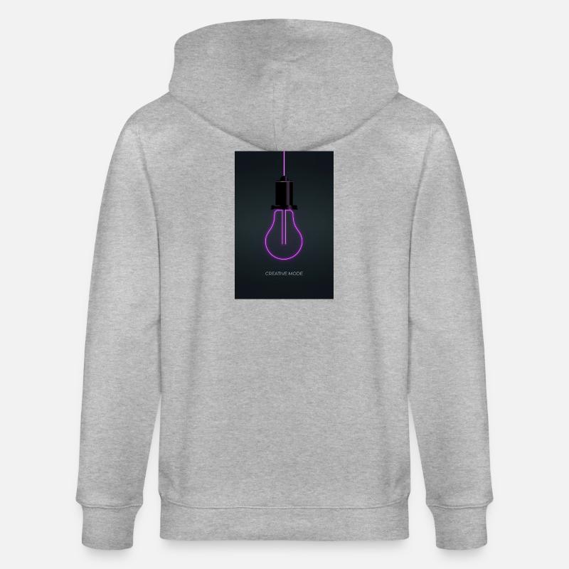 Affiche Créative de Mode Néon - Veste à capuche bio CULTIVATOR Stanley/Stella Unisexe - gris chiné