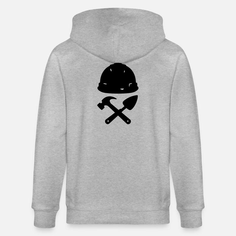 T-shirt Construction - Builder Tools Helmet - Veste à capuche bio CULTIVATOR Stanley/Stella Unisexe - gris chiné