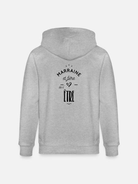 Marraine fière - Veste à capuche bio CULTIVATOR Stanley/Stella Unisexe - gris chiné