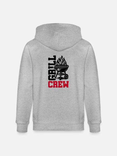 Grill Crew - Stanley/Stella CULTIVATOR  Unisex Organic Hooded Jacket - heather grey