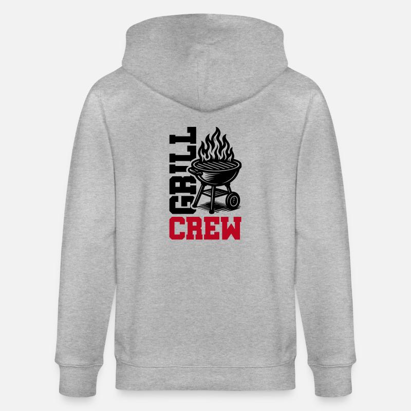 Grill Crew - Stanley/Stella CULTIVATOR  Unisex Organic Hooded Jacket - heather grey