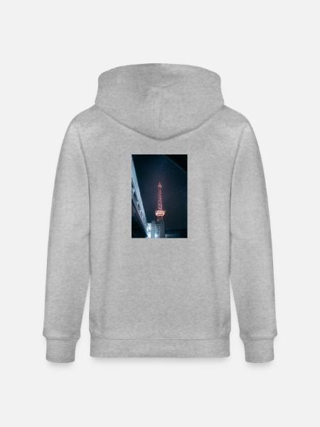 Funkturm - Stanley/Stella Unisex Bio-Kapuzenjacke CULTIVATOR - Grau meliert