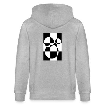 Black and white abstract reflection in the lens - Stanley/Stella CULTIVATOR  Unisex Organic Hooded Jacket - heather grey - Back - Luana (180cm)