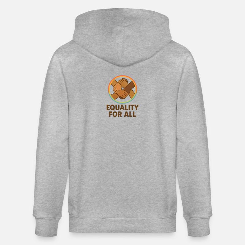 Unity Hands Conception de l’emblème circulaire - Veste à capuche bio CULTIVATOR Stanley/Stella Unisexe - gris chiné