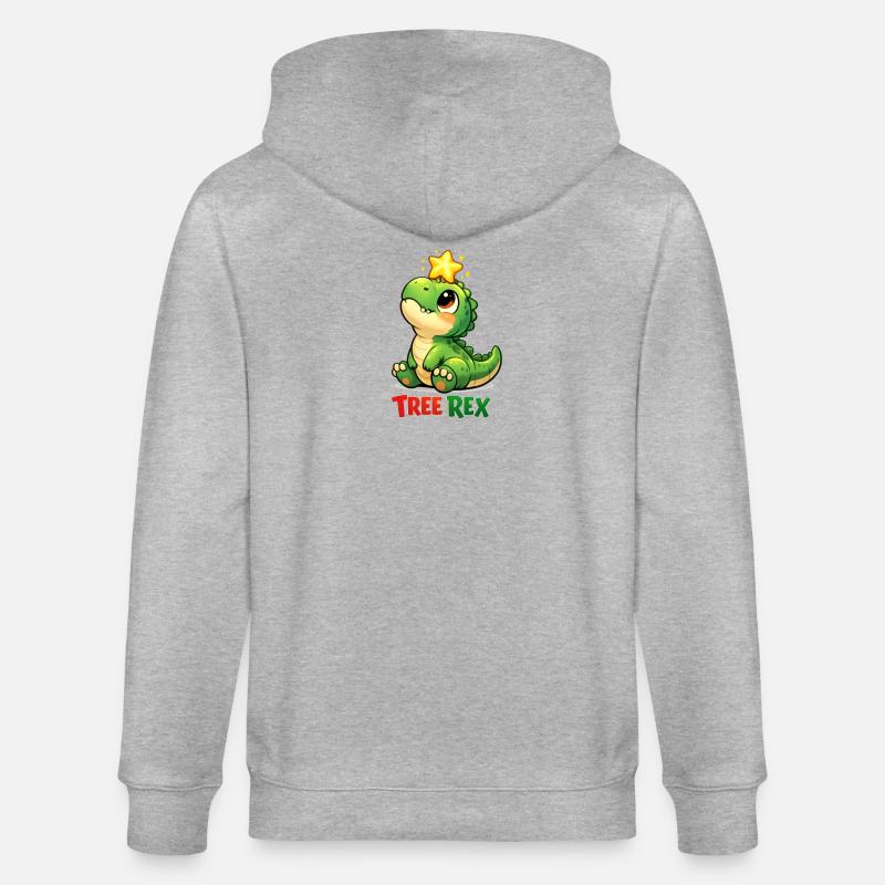Tree Rex Dino T Rex - Stanley/Stella Unisex Bio-Kapuzenjacke CULTIVATOR  - Grau meliert