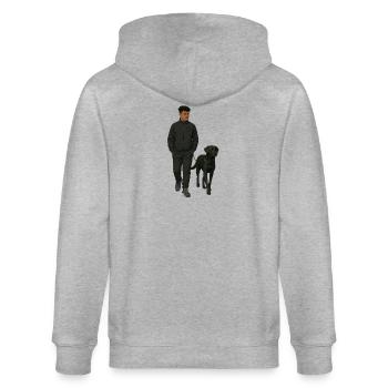 Matt  - Stanley/Stella Unisex Bio-Kapuzenjacke CULTIVATOR  - Grau meliert - Hinten - Luana (180cm)