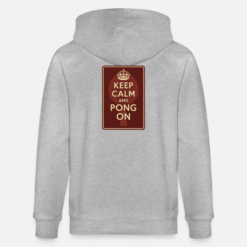 Keep Calm and Pong On / Ping - Veste à capuche bio CULTIVATOR Stanley/Stella Unisexe - gris chiné