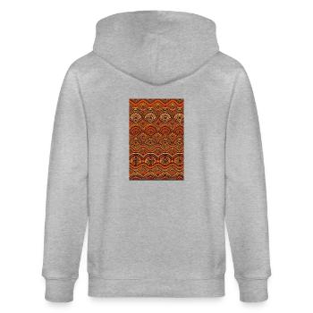 Motif vintage - Veste à capuche bio CULTIVATOR Stanley/Stella Unisexe - gris chiné - Dos - Luana (180cm)