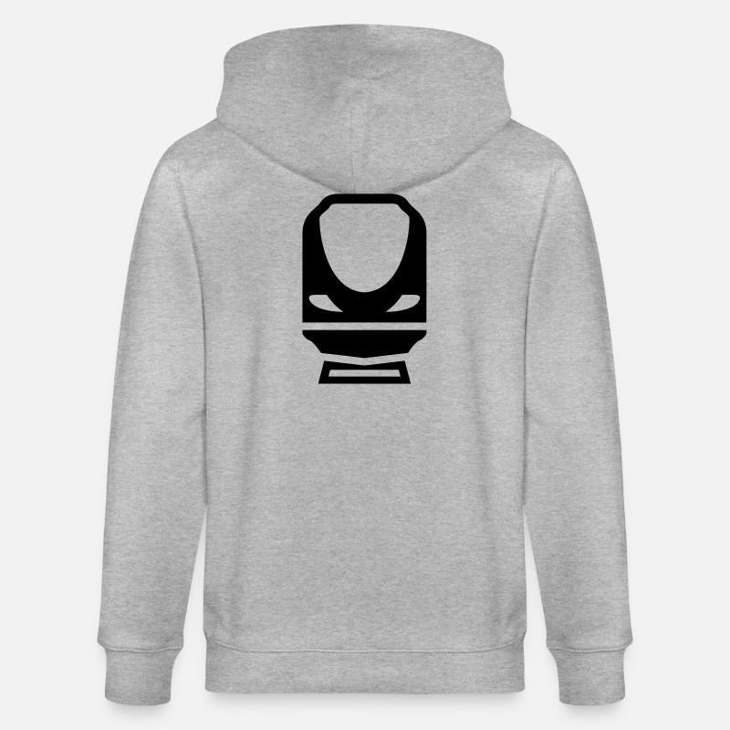 Eisenbahner / Eisenbahnen / Eisenbahn / Bahn - Stanley/Stella Unisex Bio-Kapuzenjacke CULTIVATOR  - Grau meliert