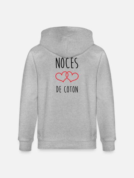 Cotton Wedding 1 Year Wedding - Stanley/Stella CULTIVATOR Unisex Organic Hooded Jacket - heather grey