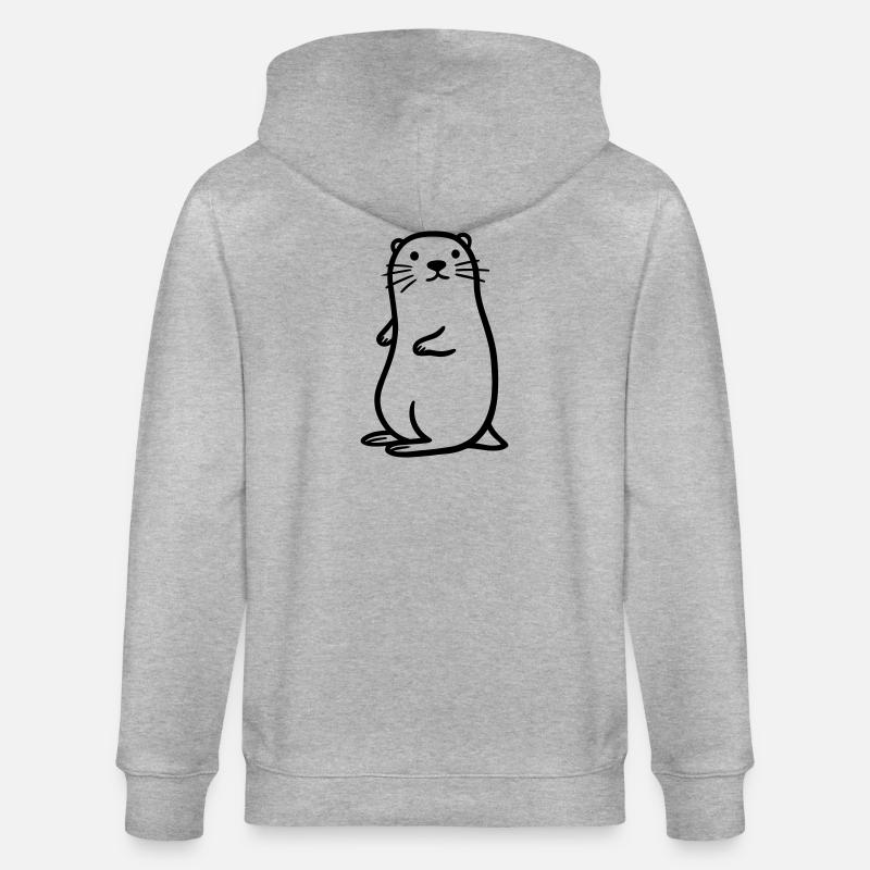 Otter - Stanley/Stella Unisex Bio-Kapuzenjacke CULTIVATOR - Grau meliert