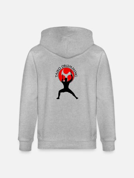 Taiko_Drummer_3 - Stanley/Stella Unisex Bio-Kapuzenjacke CULTIVATOR - Grau meliert