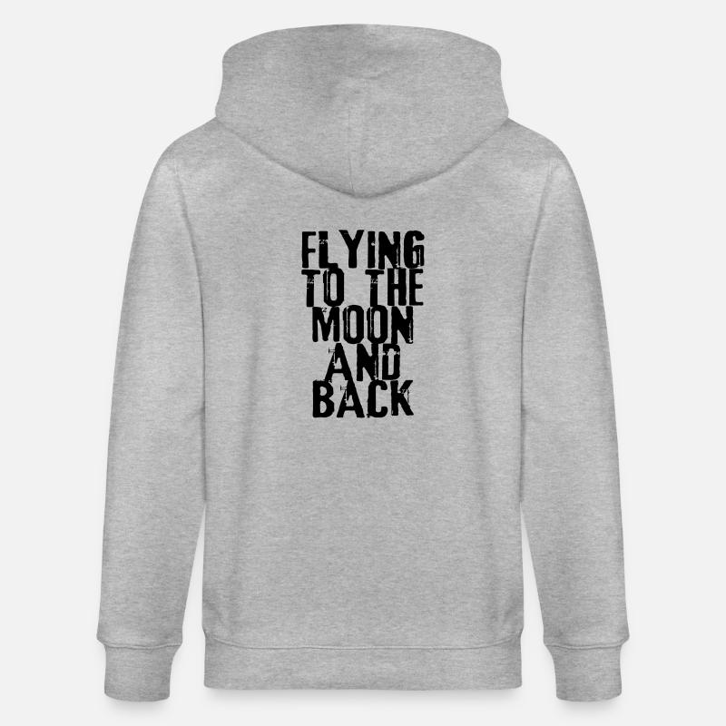 flying to the moon exit-shirt - Stanley/Stella CULTIVATOR  Unisex Organic Hooded Jacket - heather grey