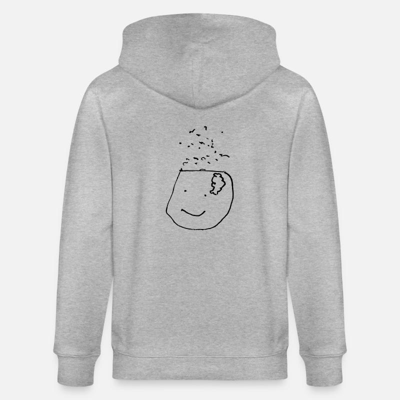 brain - Stanley/Stella Unisex Bio-Kapuzenjacke CULTIVATOR  - Grau meliert