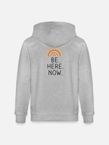 Be Here Now dreifarbig - Stanley/Stella Unisex Bio-Kapuzenjacke CULTIVATOR - Grau meliert