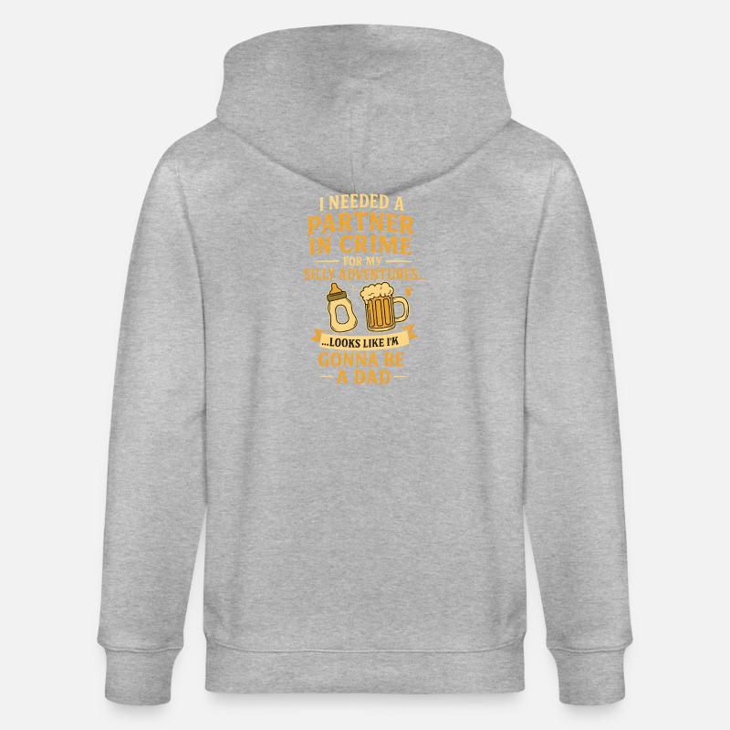 Komplizen-Vater - Stanley/Stella Unisex Bio-Kapuzenjacke CULTIVATOR - Grau meliert