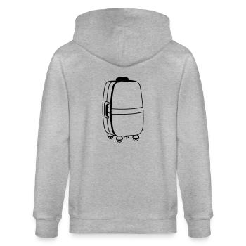 Big roller suitcase - Stanley/Stella CULTIVATOR  Unisex Organic Hooded Jacket - heather grey - Back - Luana (180cm)