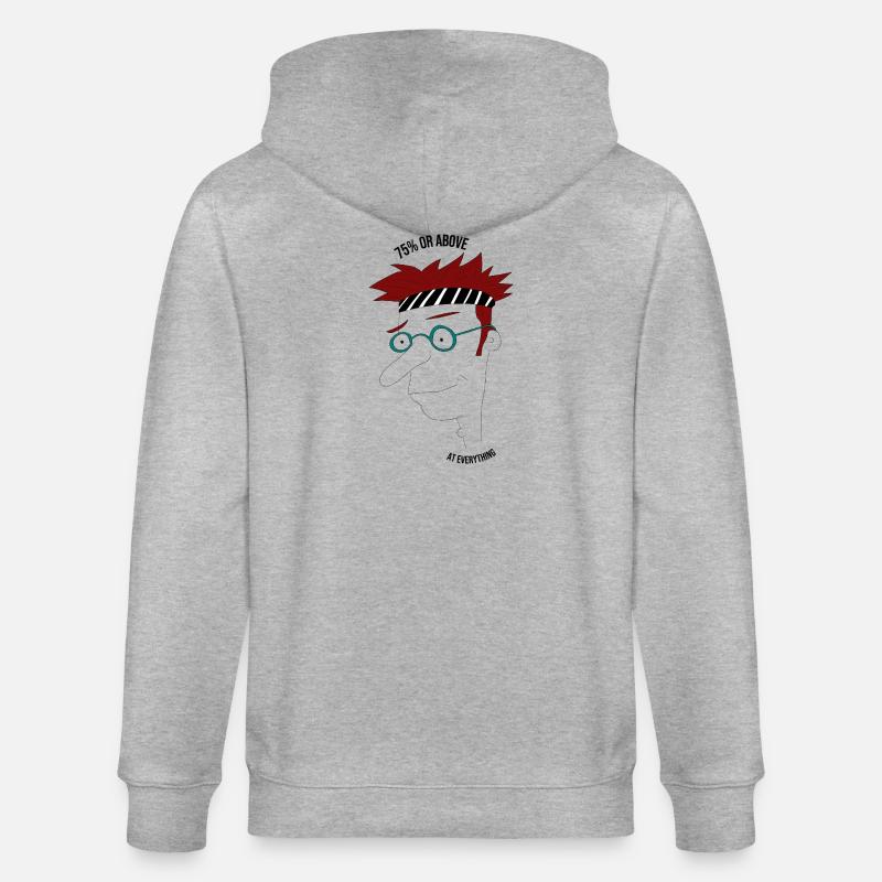 75 % oder mehr in allem, Mann - Stanley/Stella Unisex Bio-Kapuzenjacke CULTIVATOR - Grau meliert