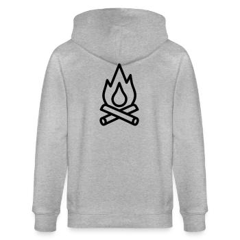 feu de camp - Veste à capuche bio CULTIVATOR Stanley/Stella Unisexe - gris chiné - Dos - Luana (180cm)