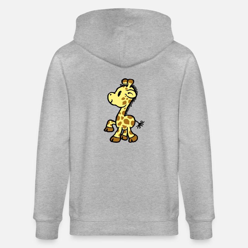 Giraffe - Stanley/Stella Unisex Bio-Kapuzenjacke CULTIVATOR - Grau meliert