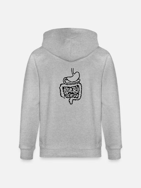 Arzt_Darm_d1 - Stanley/Stella Unisex Bio-Kapuzenjacke CULTIVATOR  - Grau meliert