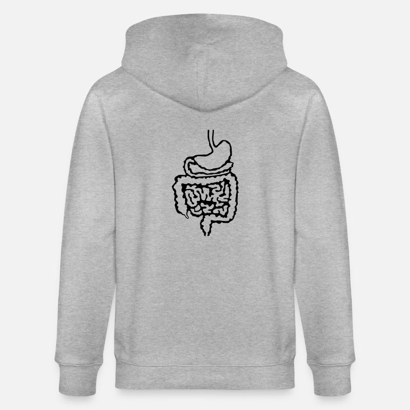 Arzt_Darm_d1 - Stanley/Stella Unisex Bio-Kapuzenjacke CULTIVATOR  - Grau meliert
