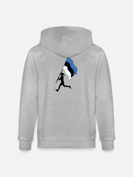 Drapeau Estonie femme courant - Veste à capuche bio CULTIVATOR Stanley/Stella Unisexe - gris chiné