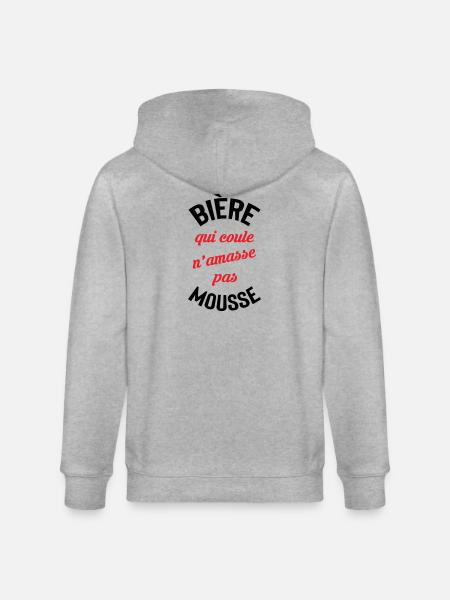 Rolling beer doesn't build foam - Stanley/Stella CULTIVATOR Unisex Organic Hooded Jacket - heather grey