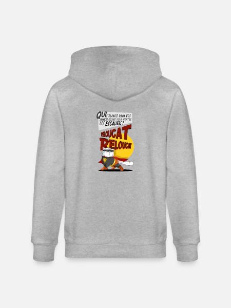 Reloucat et les escaliers - Veste à capuche bio CULTIVATOR Stanley/Stella Unisexe - gris chiné