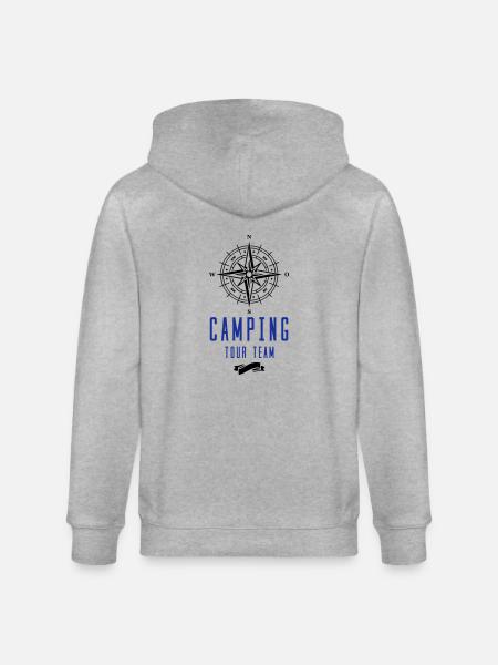 camping tour team - Stanley/Stella Unisex Bio-Kapuzenjacke CULTIVATOR - Grau meliert