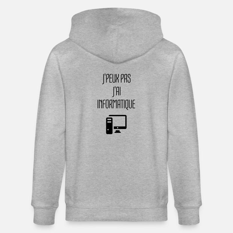 Computer / Informatiker / Aussenseiter / Ingenieur - Stanley/Stella Unisex Bio-Kapuzenjacke CULTIVATOR  - Grau meliert