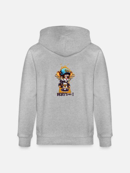 Rat DJ mignon - Veste à capuche bio CULTIVATOR Stanley/Stella Unisexe - gris chiné