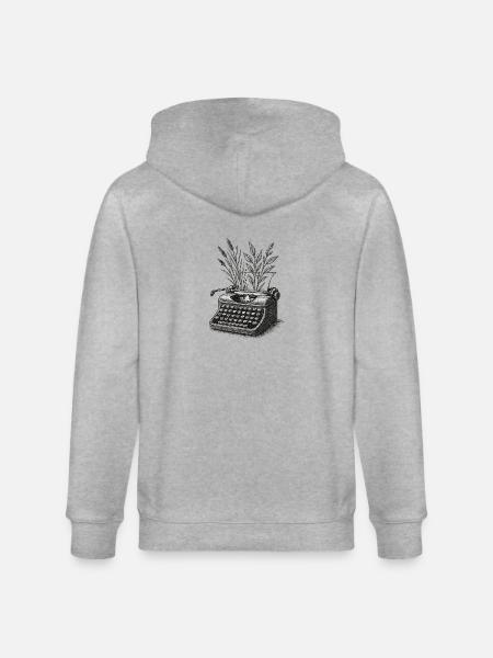 Living Letters - Stanley/Stella CULTIVATOR  Unisex Organic Hooded Jacket - heather grey