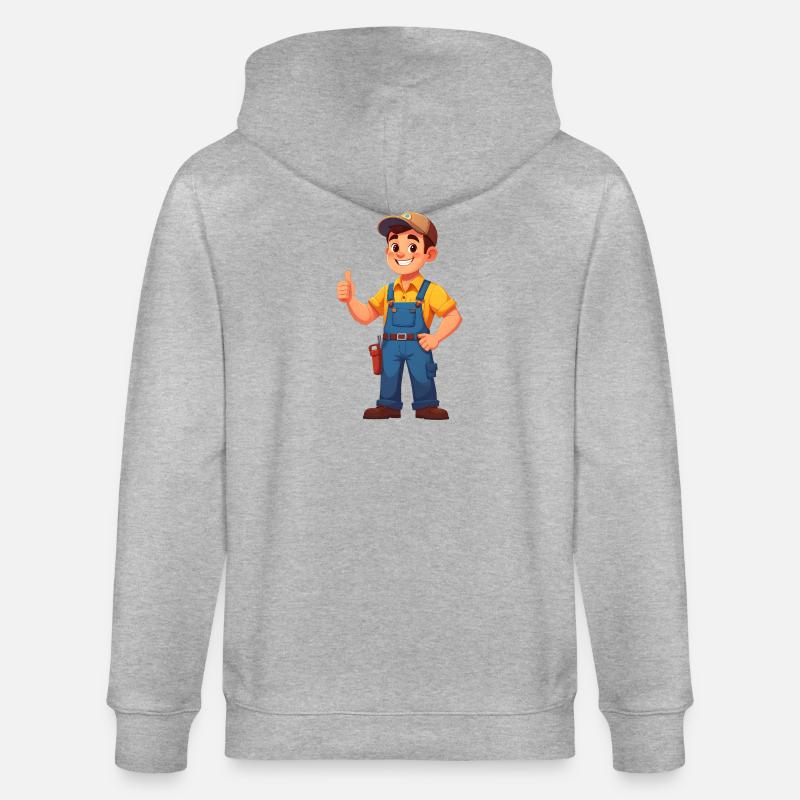 Mechaniker oder Handwerker - Stanley/Stella Unisex Bio-Kapuzenjacke CULTIVATOR  - Grau meliert