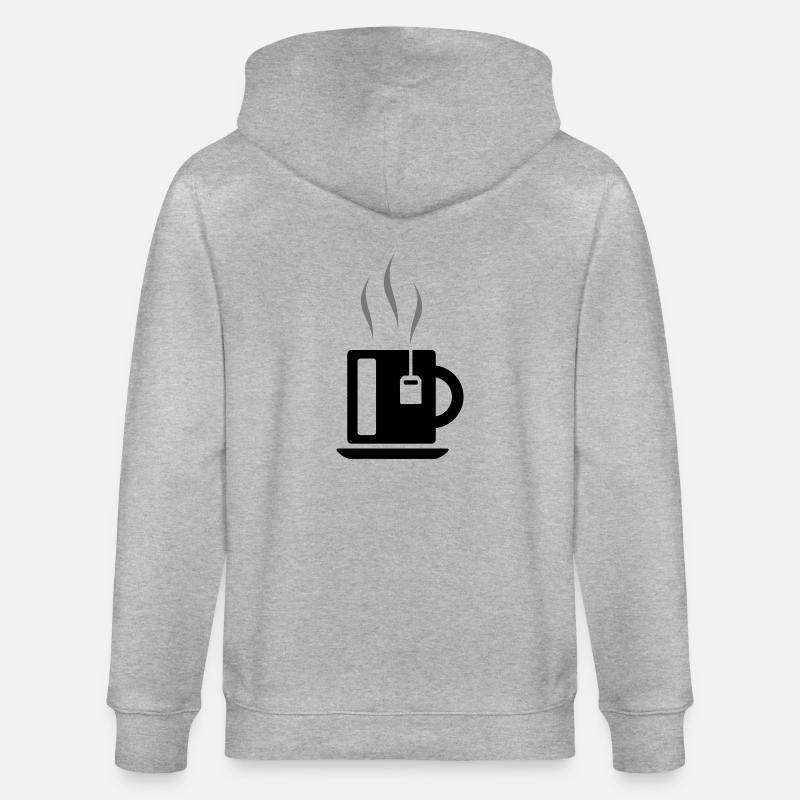 Tasse Tee mit Teebeutel - Stanley/Stella Unisex Bio-Kapuzenjacke CULTIVATOR  - Grau meliert