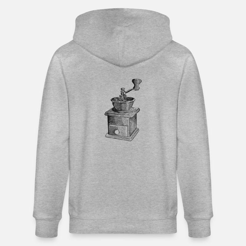 Conception de moulin à café - Veste à capuche bio CULTIVATOR Stanley/Stella Unisexe - gris chiné
