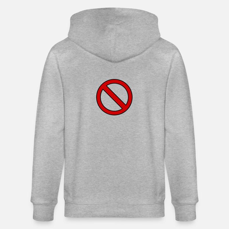 Verboten Schild Geschenk Idee - Stanley/Stella Unisex Bio-Kapuzenjacke CULTIVATOR - Grau meliert
