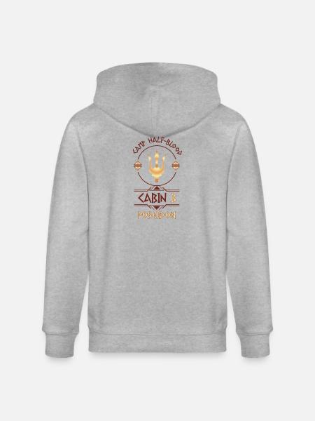 Cabin #3 in Camp Half Blood, Child of Poseidon - Stanley/Stella CULTIVATOR  Unisex Organic Hooded Jacket - heather grey