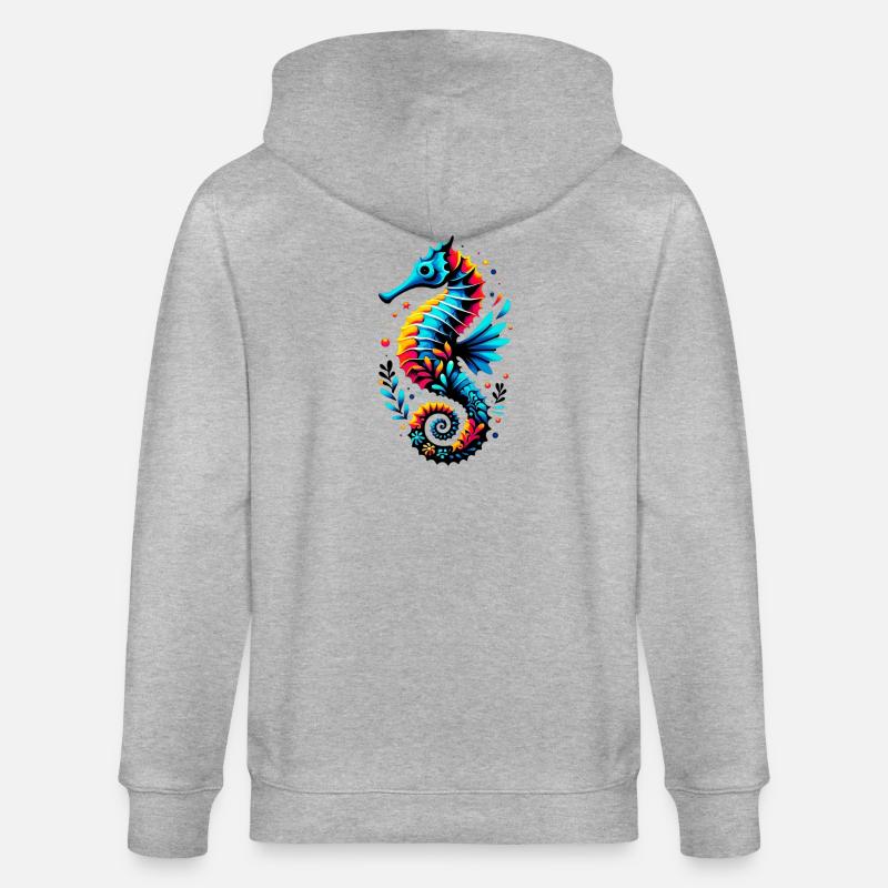 Hippocampe - Veste à capuche bio CULTIVATOR Stanley/Stella Unisexe - gris chiné