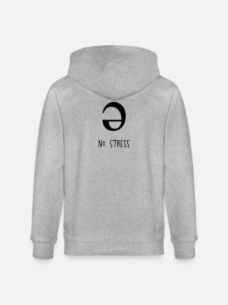/Schwa/ no stress - schwarz - Stanley/Stella Unisex Bio-Kapuzenjacke CULTIVATOR  - Grau meliert
