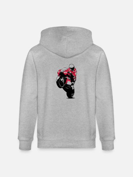Moto-GP Racing - Stanley/Stella CULTIVATOR  Unisex Organic Hooded Jacket - heather grey