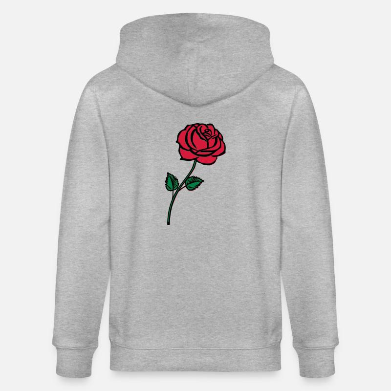 rose_002 - Veste à capuche bio CULTIVATOR Stanley/Stella Unisexe - gris chiné