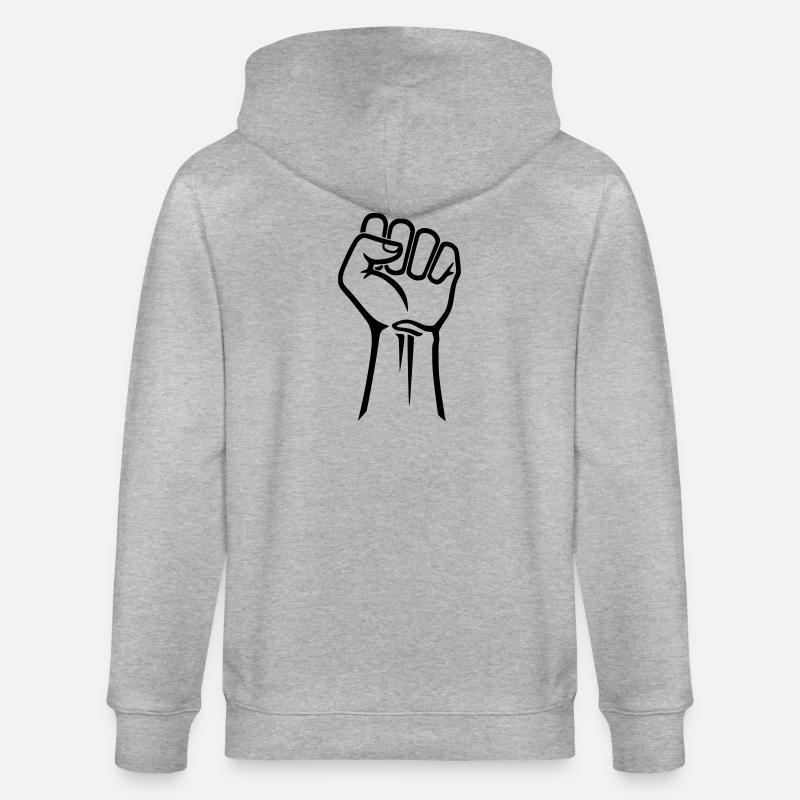 Faust Esquisse Dessin de la Révolution - Veste à capuche bio CULTIVATOR Stanley/Stella Unisexe - gris chiné