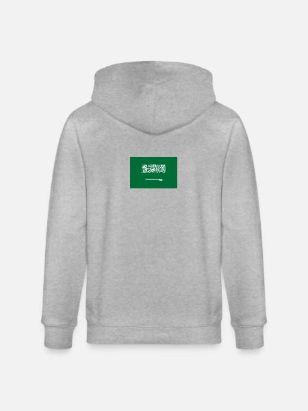 Drapeau national d'Arabie Saoudite - Veste à capuche bio CULTIVATOR Stanley/Stella Unisexe - gris chiné