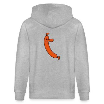 Sausage Man - Veste à capuche bio CULTIVATOR Stanley/Stella Unisexe - gris chiné - Dos - Luana (180cm)