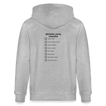 bachelor party challenge - Stanley/Stella CULTIVATOR  Unisex Organic Hooded Jacket - heather grey - Back - Luana (180cm)