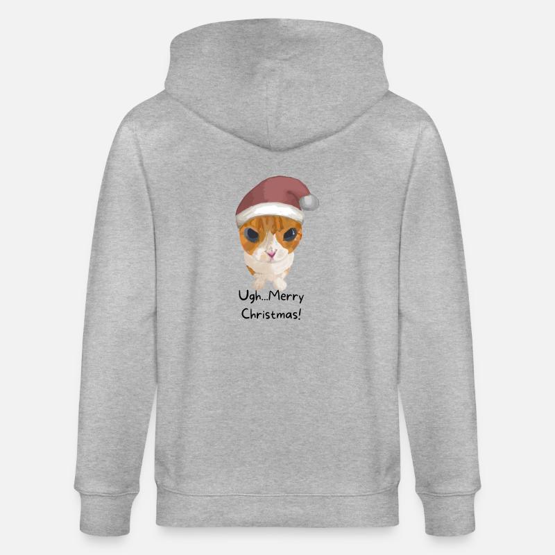 Chat impertinent - Joyeux Noël ! - Veste à capuche bio CULTIVATOR Stanley/Stella Unisexe - gris chiné