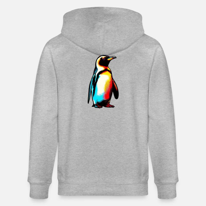 Pinguin - Stanley/Stella Unisex Bio-Kapuzenjacke CULTIVATOR  - Grau meliert
