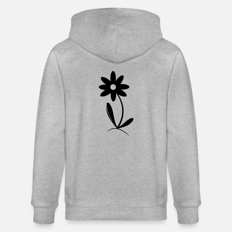 Blume Blümchen - Stanley/Stella Unisex Bio-Kapuzenjacke CULTIVATOR  - Grau meliert